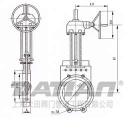 Z573X傘齒輪漿液閥結(jié)構圖