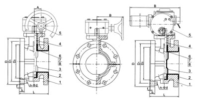 D(6,9)41F、D(6,9)41Fs、D341F、D341Fs法蘭襯氟塑料蝶閥